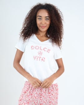 Dolce Vita Floral Font T-shirt