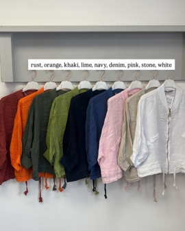 Linen Bomber Jacket