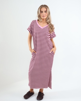 Stripe Split Side T-shirt Dress